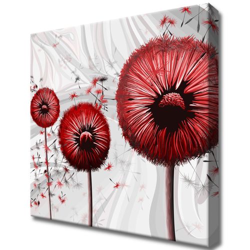 Obraz Tryptyk 30X30 Czerwone Dmuchawce 3 na Arena.pl