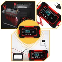 Prostownik automatyczny samochodowy ŁADOWARKA AKUMULATORA smart LCD 12V