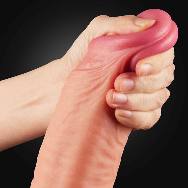 12"" Dual Layered Platinum Silicone Cock zdjęcie 3