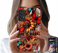 ETUI DO SAMSUNG GALAXY A53 5G - SHE IS RARE, SŁONECZNIKI, KWIATY, MOTYLE