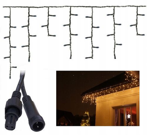 Kurtyna Świetlna LED 120 Sople Białe Ciepłe Flash Zewnętrzna IP44 8,7 m na Arena.pl