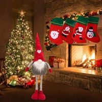 Skrzat Krasnal Świąteczny Teleskopowy Duży Gnom Wysoki 115cm Regulowany XXL