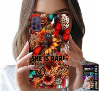 ETUI DO MOTOROLA MOTO G10 / G30 - SHE IS RARE, SŁONECZNIKI, KWIATY, MOTYLE