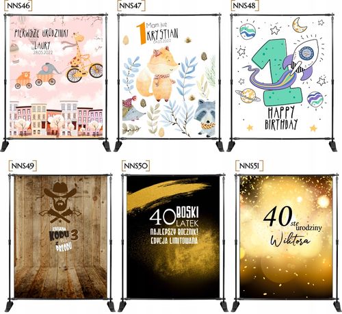 TŁO ścianka FOTO na urodziny 30stka własny napis na Arena.pl