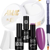 Zestaw Babyboomer Nails 6w1 Żel Lakier Pędzelek Gąbki +top mat + baza Nr253