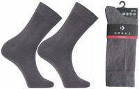 SKARPETKI BEZUCISKOWE SKARPETY Grafitowe BAWEŁNIANE Męskie MORAJ PARA 39-42