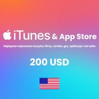 DOŁADOWANIE ITUNES 200$ USD APPSTORE | IPHONE | USA