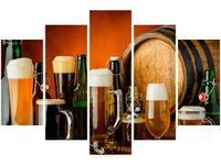 100CM 150CM OBRAZ 5 ELEM PIWO DOMOWE ŚCIENNY