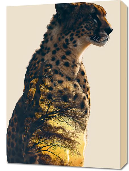 Obraz 50x70cm Gepard Duch Sawanny zdjęcie 1