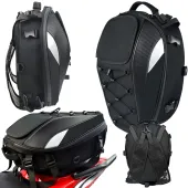 Plecak na motor motocyklowy kask wodoodporny torba sakwa siedzenie 2w1 — Czarny