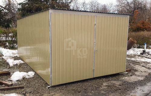 Garaż blaszany 3x5m II Gatunek  Garaż Blaszak na budowę złoty dach TKD404 na Arena.pl