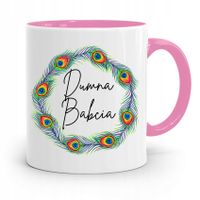 Kubek Różowy Dla Babci Dumna Babcia Z Nadrukiem Ze Zdjęciem