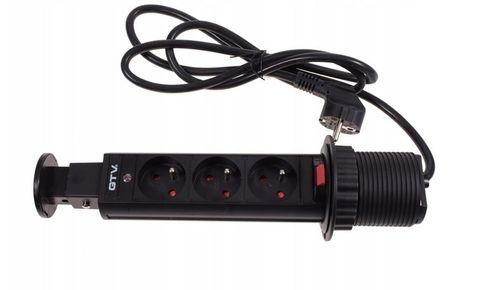 GNIAZDO POTRÓJNE CHOWANE W BLAT NABLATOWE GNIAZDKO na Arena.pl