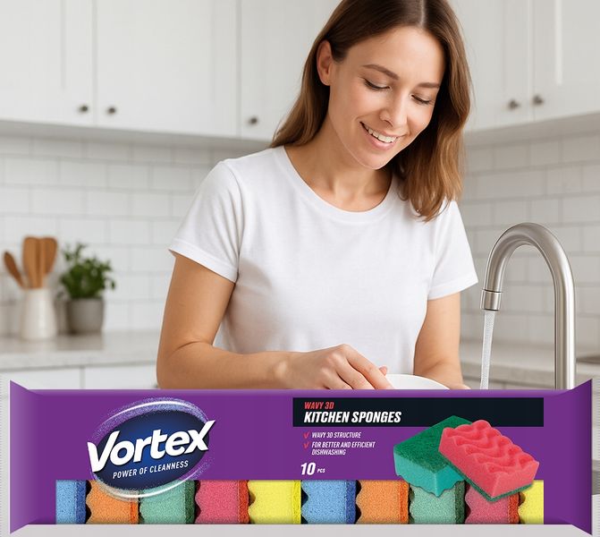 vortex gąbki kuchenne 3d wave 10 szt. zdjęcie 6