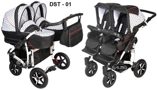 WÓZEK DLA BLIŹNIĄT DORJAN DANNY TWIN 3W1 + PRAKTYCZNE KUFERKI na Arena.pl