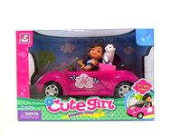 Lalka z pieskiem w aucie 69222