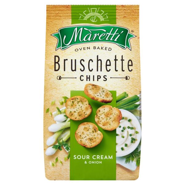 Maretti Pieczone krążki chlebowe o smaku śmietankowo-cebulowym 70 g zdjęcie 1