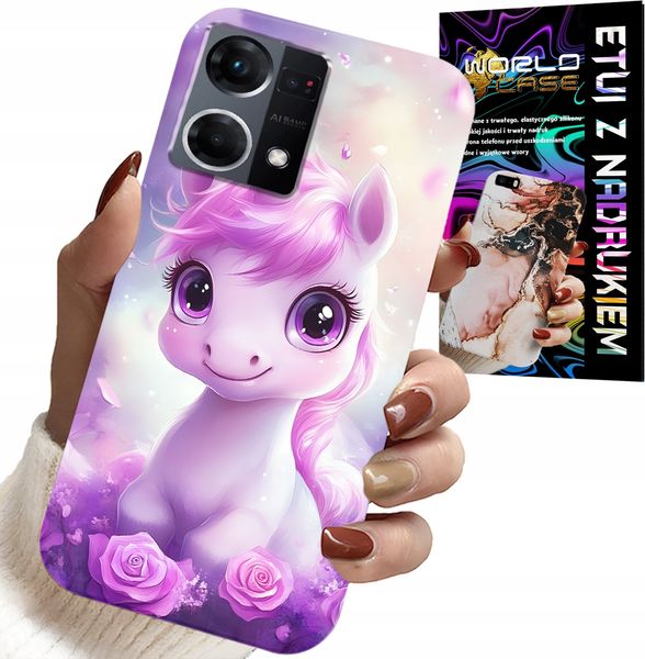ETUI DO OPPO RENO7 4G - SŁODKI JEDNOROŻEC, WZORY DLA DZIECI CASE zdjęcie 1