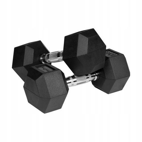 Hantle żeliwne gumowane HEX 2x10kg Rebel hexagonalne zestaw 20kg SOLIDNE na Arena.pl