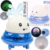 ZABAWKA DO WANNY FONTANNA LED WIELORYB TRYSKAJĄCY WODĄ JEŹDZI GRA MELODIE