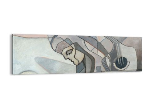 Obraz Na Płótnie - Kobieta Gitara  - 160X50 Cm - Ab160X50-3739 na Arena.pl