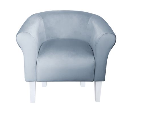 Fotel Milo nogi 20cm białe szary błękit BL06 na Arena.pl