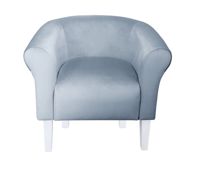 Fotel Milo nogi 20cm białe szary błękit BL06 zdjęcie 2