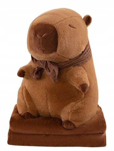 Kapibara koc Przytulanka kocyk Zestaw 3w1 Maskotka kapibara z kocem na Arena.pl