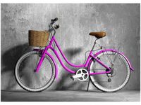 50X70CM FIOLETOWA DAMKA OBRAZ POKOJU DREWNINE