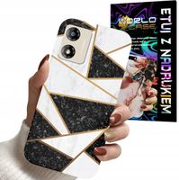 ETUI CASE DO MOTOROLA MOTO E13 - MARMUREK GEOMETRIA WZORY DLA KOBIET