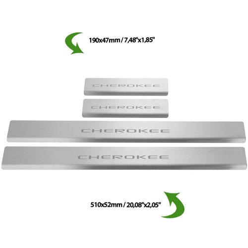 Listwa progowa JEEP CHEROKEE MK5 KL Stal nierdzewna 304 mat 4szt na Arena.pl