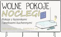 BANER REKLAMOWY 130x80cm projekt w cenie różne wzory NOCLEGI WOLNE POKOJE