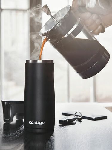 Kubek termiczny Contigo West Loop 2.0 470ml - czarny mat na Arena.pl