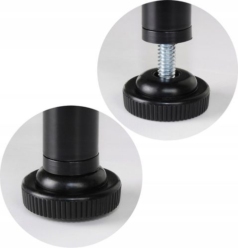 Regał łazienkowy metalowy czarny słupek szafka 3 półki do łazienki na Arena.pl