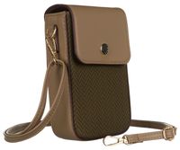 mini torebka-portfel ze skóry ekologicznej z ozdobnym panelem - peterson