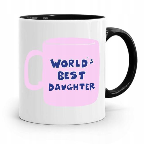 Kubek Czarny Prezent Dla Córki Best Daughter Z Nadrukiem Ze Zdjęciem na Arena.pl