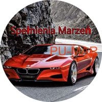 Opłatek na tort Urodziny BMW Auto Samochód Logo Tekst Gratis