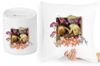 Na Walentynki Zestaw Poduszka + Skarbonka Prezent Z Nadrukiem Ze Zdjęciem