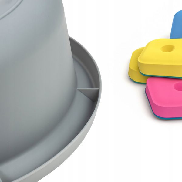 KADAX Miska Plastikowa 9L Okrągła Na Pranie Szara zdjęcie 4