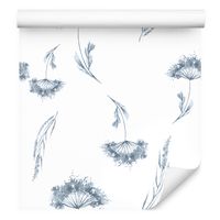 Tapeta do sypialni dmuchawce lawenda kwiaty polne