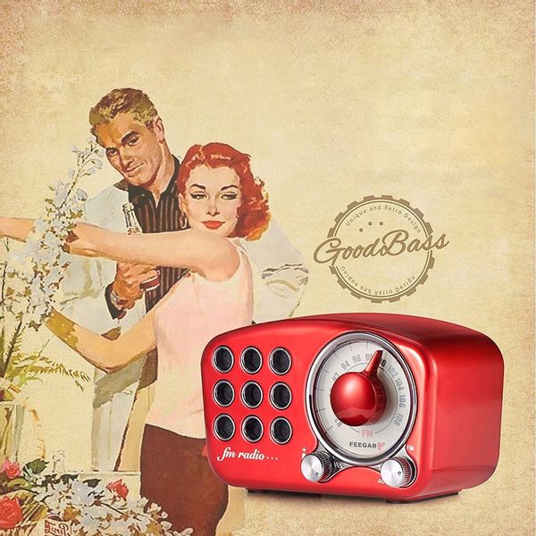 Radio Kuchenne Feegar Retro Bluetooth Przenośne Fm zdjęcie 13