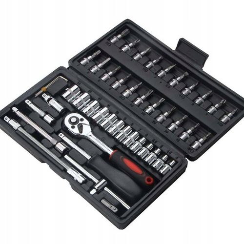 ZESTAW KLUCZY NASADOWYCH NARZĘDZI KLUCZE NASADOWE 46 ELEMENTÓW DUŻY na Arena.pl