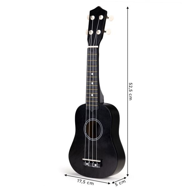 Gitara ukulele dla dzieci drewniana 4 struny nylonowe zdjęcie 10