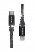 WYTRZYMAŁY Kabel do ładowania KEVLAR USB-C / USB-C 1,5m 60W 3A SWISSTEN