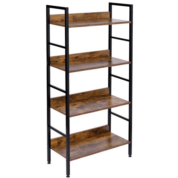 Regał industrialny loft Varberg czarny zdjęcie 1