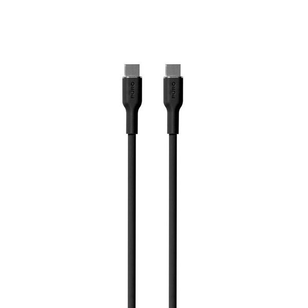 PURO ICON Soft Cable - Kabel USB-C do USB-C 1.5 m (Black) zdjęcie 2