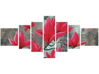 160CM 70CM OBRAZ 7 ELEM FUKSJOWA MAGNOLIA ŚCIENNY