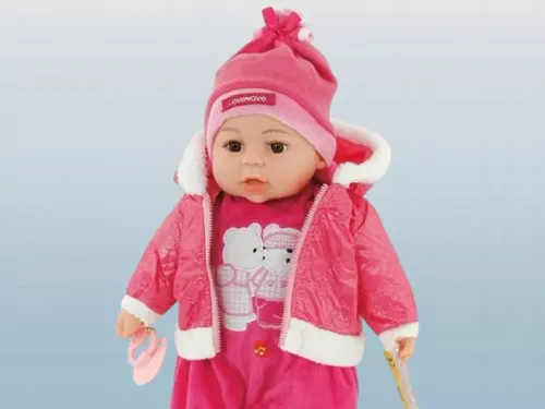 LALKA JAK ŻYWA BOBAS 45cm MÓWI butelka smoczek NEW na Arena.pl