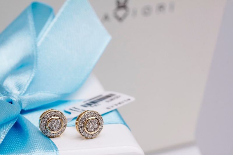 Emaga Złote kolczyki KZD3876 - Diament zdjęcie 5