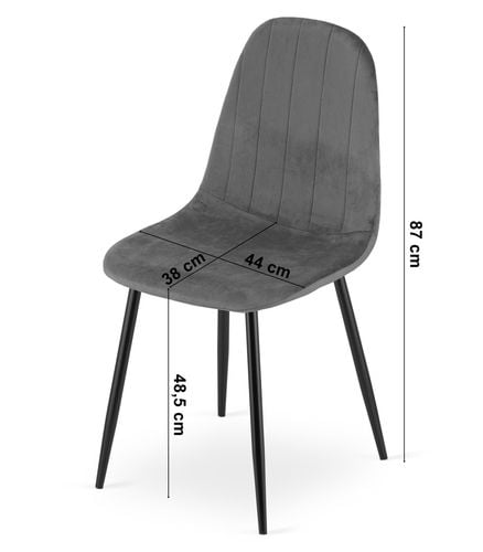 Krzesło tapicerowane PADVA beż jasny welur nogi dąb do jadani kuchni na Arena.pl